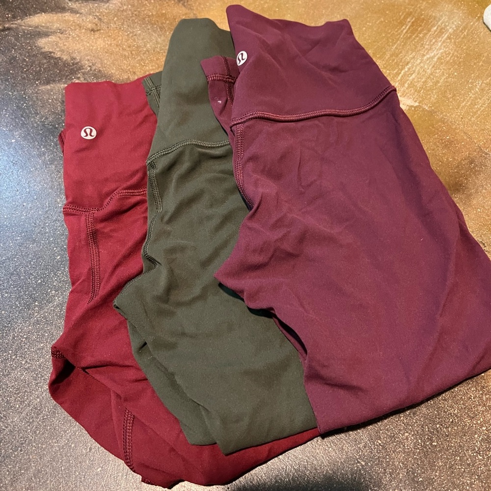 Gently used LuluLemon align crops!!! All sold together and all size 4!!!!